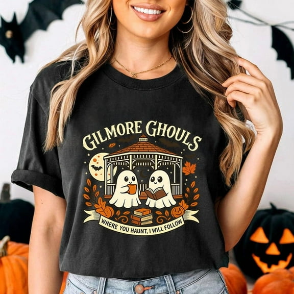 Gilmore Ghouls Halloween T-Shirt – Cute Ghosts Reading Graphic Tee
