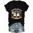 thumbnail image 1 of Gilmore Ghouls Halloween V Neck Shirt Ghost Spooky Season Halloween Tshirt Funny Ghost Tops, 1 of 5