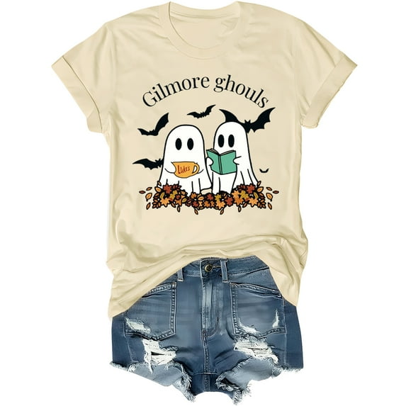 Gilmore Ghouls Shirt Stars Hallow T-Shirt Funny Halloween Tshirt Ghost Tee Unisex