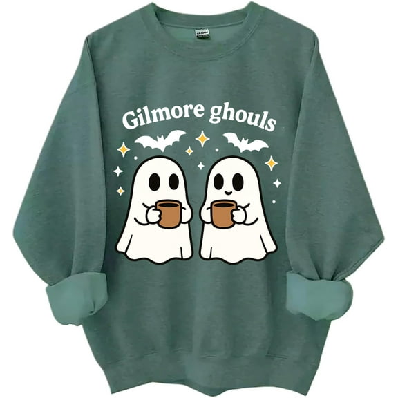 Gilmore Ghouls Sweatshirt Stars Hallow Shirt Funny Halloween Ghost Crewneck Tops