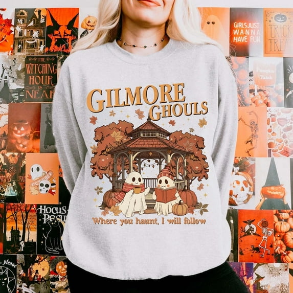 Gilmore Ghouls TShirt, Where You Haunt I Will Follow, Cute Halloween Tee, Spooky Fall Shirt, Autum Shirt, Ghost Couple Gift
