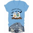 thumbnail image 1 of Gilmore Ghouls V Neck Shirt Stars Hallow T-Shirt Funny Halloween Tshirt Ghost Tee Unisex, 1 of 5