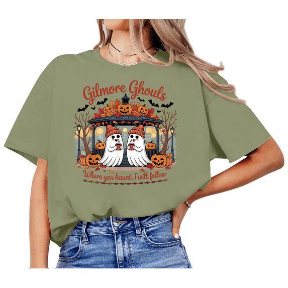 Gilmore Ghouls Where You Haunt I Will Follow Halloween Shirt Halloween Gilmore Ghouls T-Shirt Women