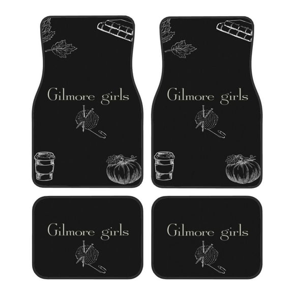 Gilmore Girls Car Floor Mats Set of 4, Anti-Skid Universal Automotive Carpet Front Rear Floor Foot Pads Interior Accessories Decorative for Vehicle Car Truck SUV Van
