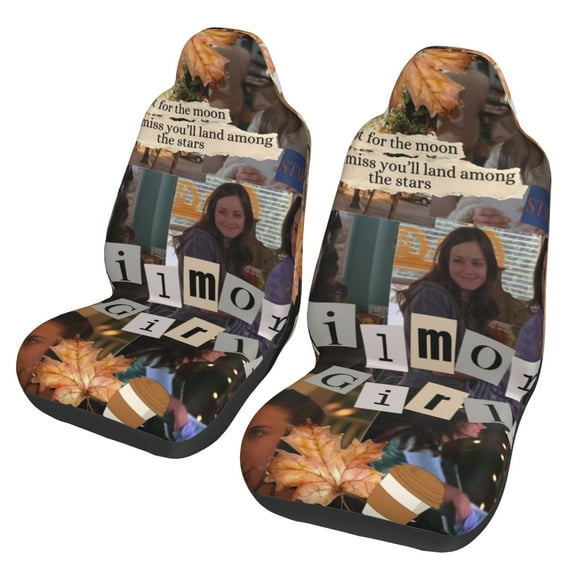 Gilmore Girls Car Seat Covers Set 2Pcs, Front Seat Covers for Car Truck Sedan SUV Auto, Universal Fit Vehicle Enterior Bucket Seat Protector Car Accessories