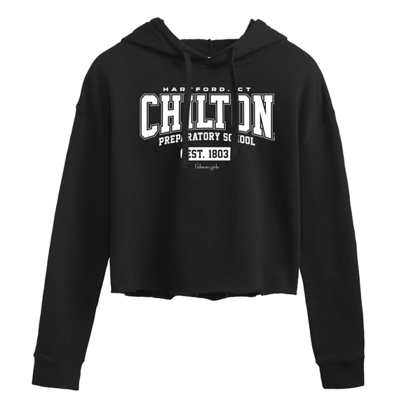 Gilmore Girls - Chilton Prep School - Juniors Cropped Long Sleeve Fleece Hoodie