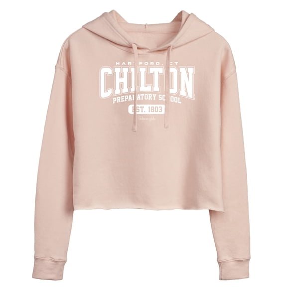 Gilmore Girls - Chilton Prep School - Juniors Cropped Long Sleeve Fleece Hoodie