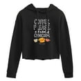 thumbnail image 1 of Gilmore Girls - Coffee And Cynisism - Juniors Cropped Long Sleeve Fleece Hoodie, 1 of 4