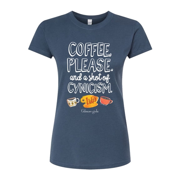 Gilmore Girls - Coffee And Cynisism - Juniors Fitted Short Sleeve Graphic T-Shirt