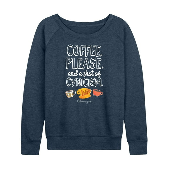 Gilmore Girls - Coffee And Cynisism - Women's French Terry Long Sleeve Pullover