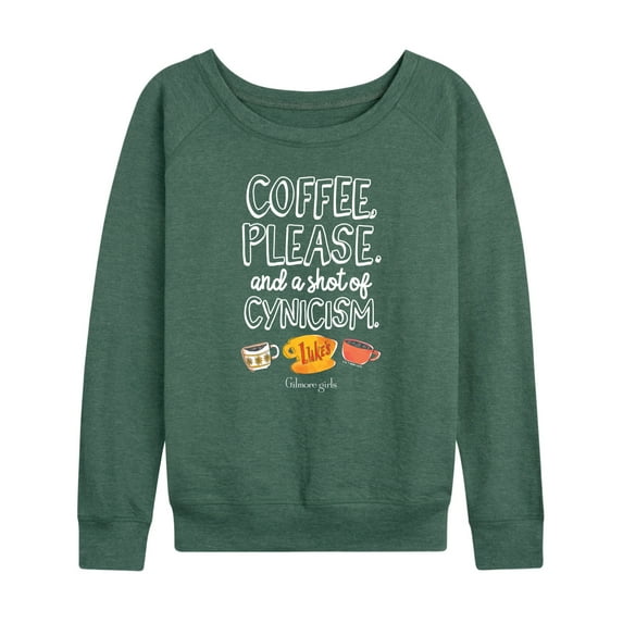 Gilmore Girls - Coffee And Cynisism - Women's French Terry Long Sleeve Pullover