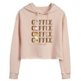 thumbnail image 1 of Gilmore Girls - Coffee Repeated - Juniors Cropped Long Sleeve Fleece Hoodie, 1 of 4