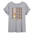 thumbnail image 1 of Gilmore Girls - Coffee Repeated - Juniors Oversized Graphic T-Shirt, 1 of 4