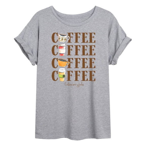 Gilmore Girls - Coffee Repeated - Juniors Oversized Graphic T-Shirt