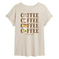 thumbnail image 1 of Gilmore Girls - Coffee Repeated - Juniors Oversized Graphic T-Shirt, 1 of 4