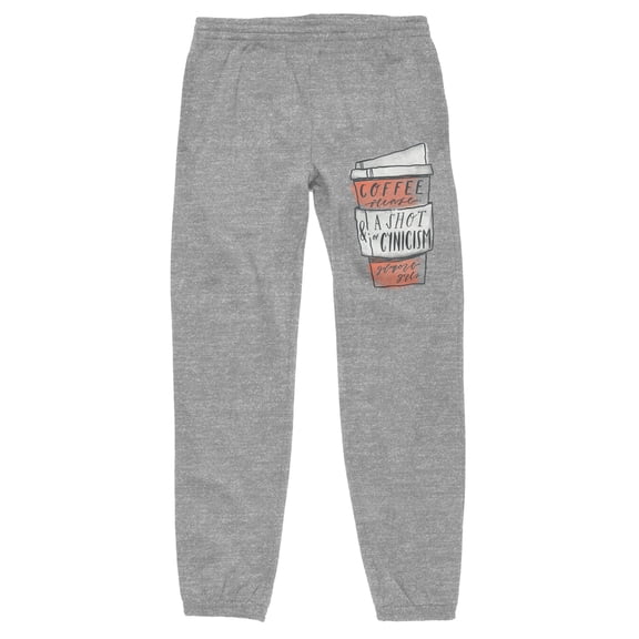Gilmore Girls Coffee With a Shot of Cynicism Men's Athletic Heather Sweatpants-Medium