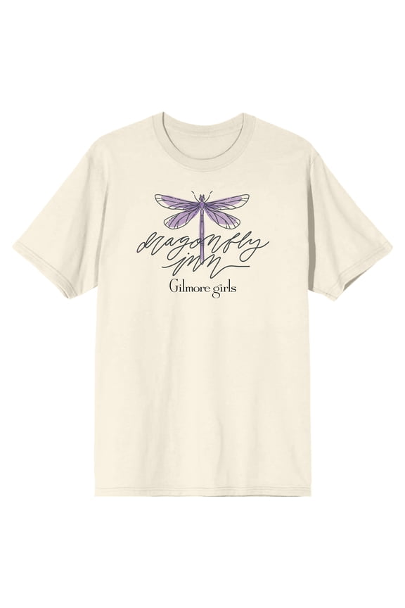 Gilmore Girls Dragonfly Inn Logo Tan Men's T-Shirt-Large
