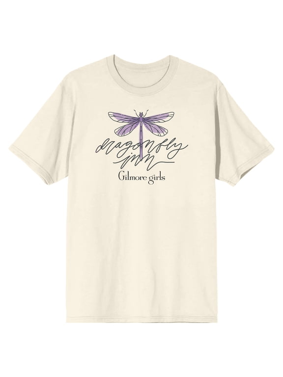 Gilmore Girls Dragonfly Inn Logo Tan Men's T-Shirt-X-Large