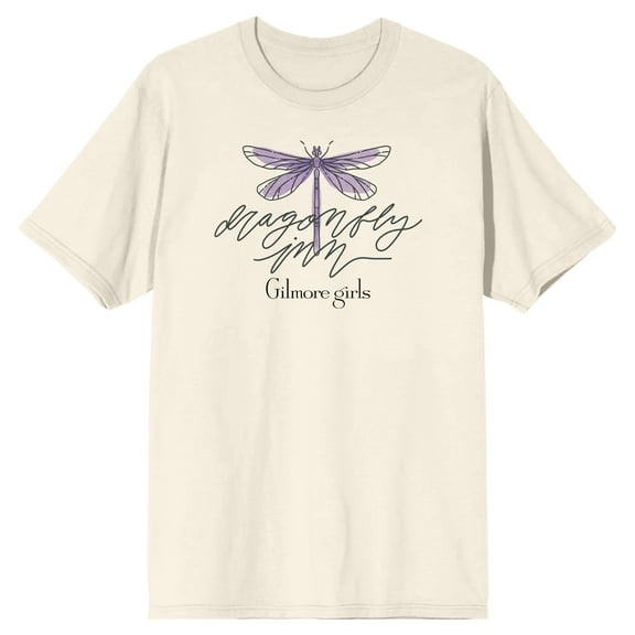 Gilmore Girls Dragonfly Inn Logo Tan Men's T-Shirt-XX-Large