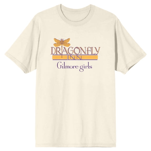 Gilmore Girls Dragonfly Inn Men's Natural Graphic Tee-Large