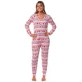 thumbnail image 1 of Gilmore Girls Holiday Women's Christmas Ugly Sweater Waffle Union Suit One Piece Long Sleeve Footless Sleep Pajamas, 1 of 7