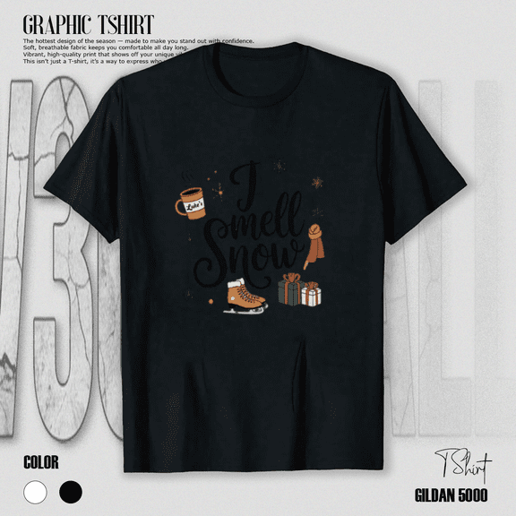 Gilmore Girls I Smell Snow Cozy Winter Coffee Lover Art Unisex T-Shirt, up to size 5XL