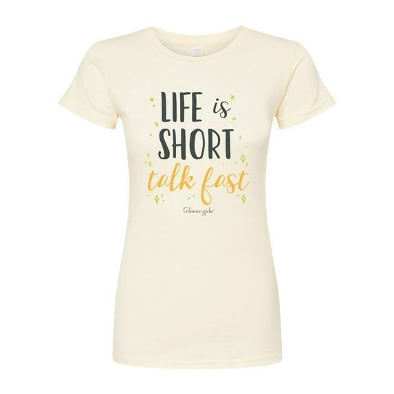 Gilmore Girls - Life Is Short Talk Fast - Juniors Fitted Short Sleeve Graphic T-Shirt
