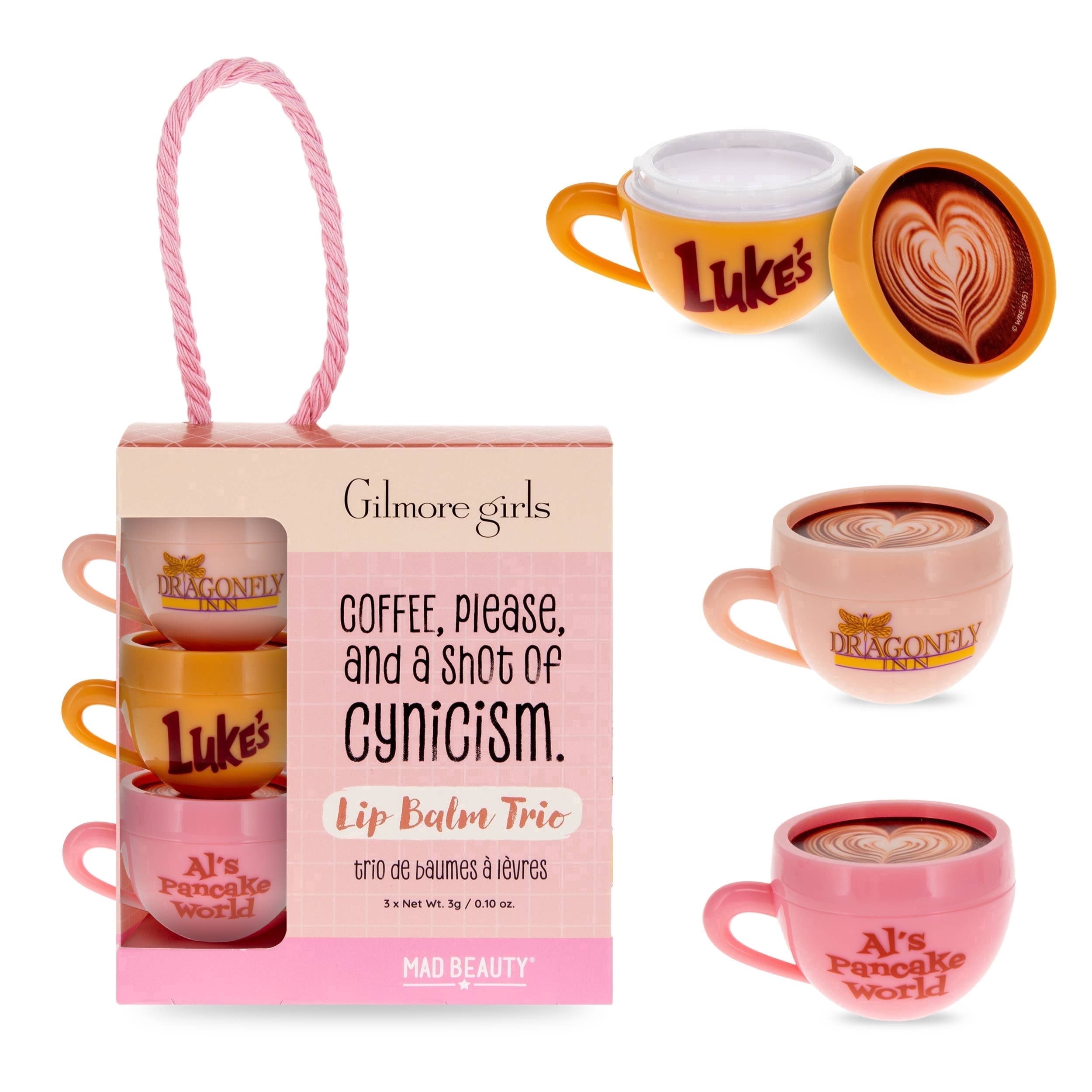 Mad Beauty Gilmore Girls Flavored Natural Lip Balm, Multi-Flavor