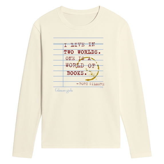 Gilmore Girls - Live In Two Worlds Stamped - Men's Long Sleeve Graphic T-Shirt