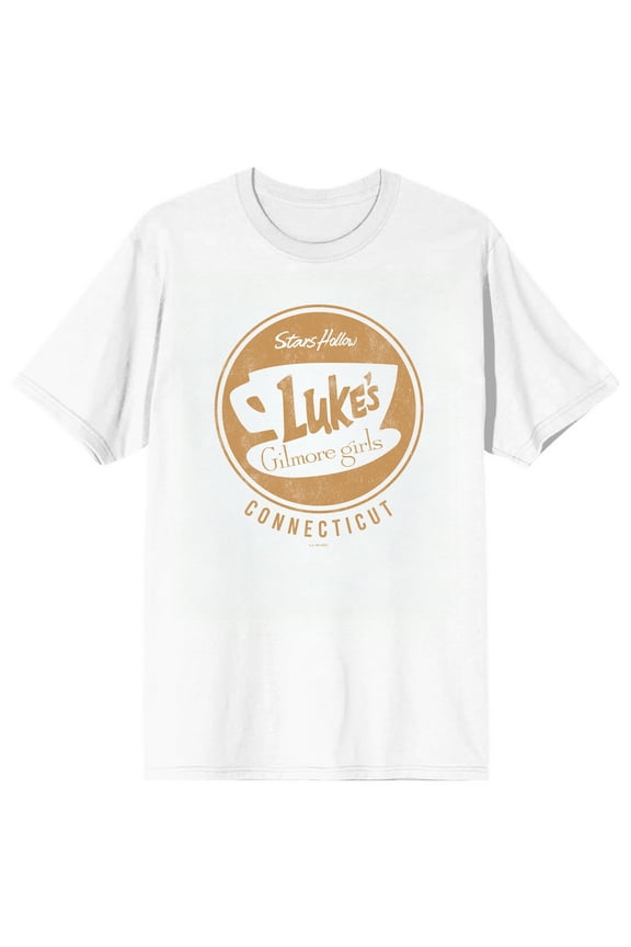 Gilmore Girls Circle Icon on White Short Sleeve Adult T-Shirt-Medium