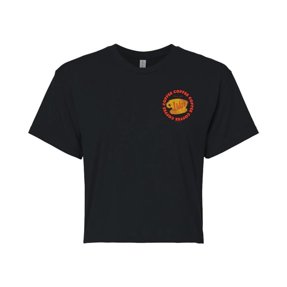 Gilmore Girls - Luke's Coffee Circle - Juniors Cropped Short Sleeve Graphic T-Shirt