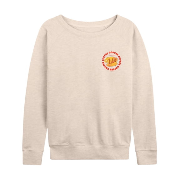 Gilmore Girls - Luke's Coffee Circle - Women's French Terry Long Sleeve Pullover