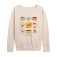 thumbnail image 1 of Gilmore Girls - Luke's Coffee Grid Lightweight French Terry Wide Neck Long Sleeve Graphic Shirt, 1 of 4