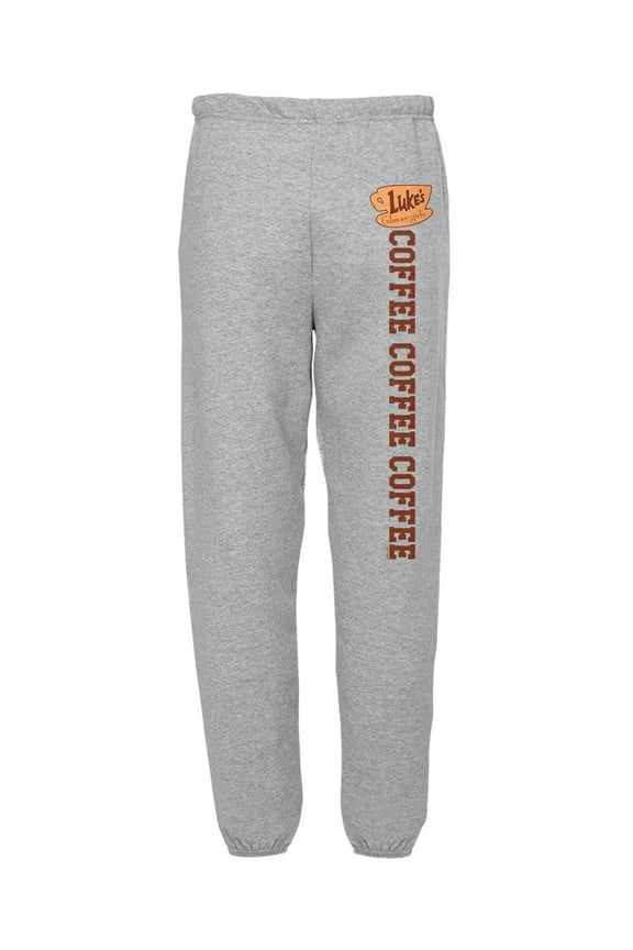 Lukes Coffee Coffee Coffee Mens Jogger Sweatpants, Athletic Heather, Large