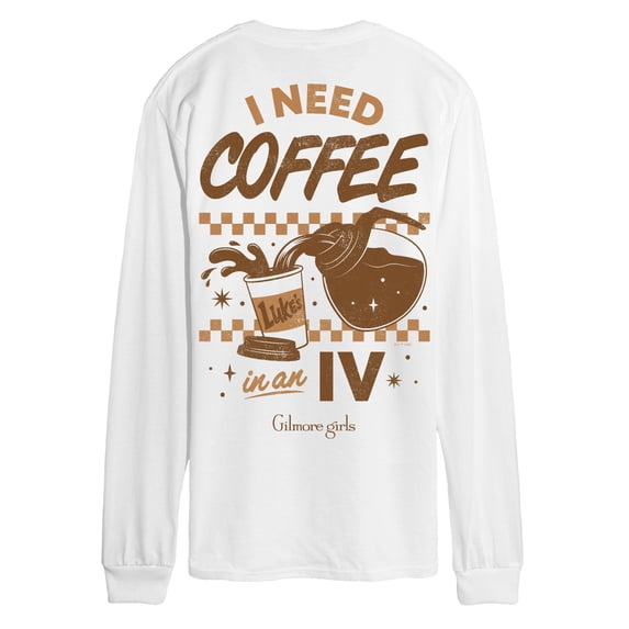 Gilmore Girls - Lukes Coffee In An IV - Men's Long Sleeve Graphic T-Shirt