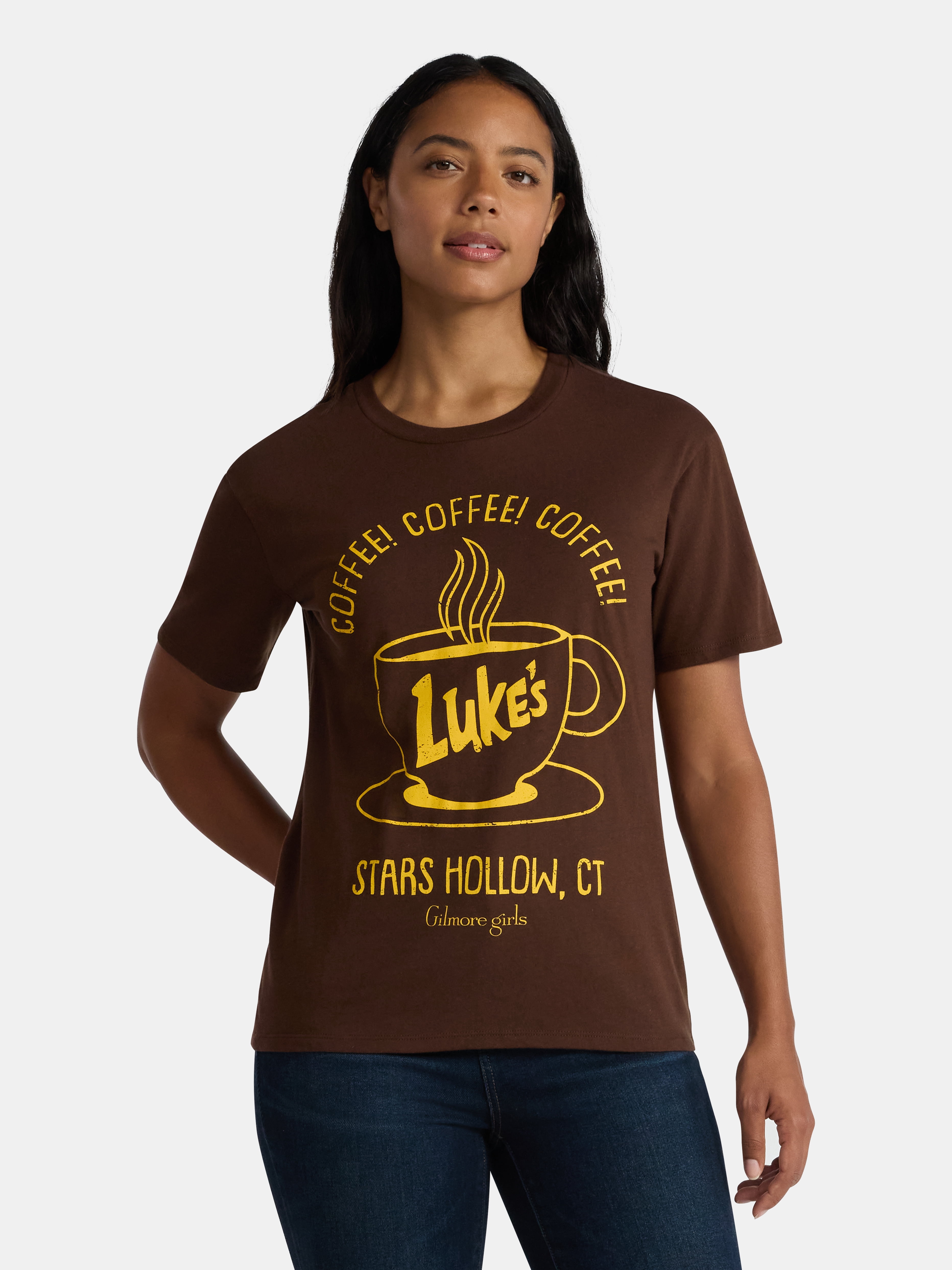 Gilmore Girls Women's Luke's Graphic Cotton Tee with Short Sleeves, Sizes XXS-XXL