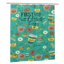 Gilmore Girls Shower Curtain, Waterproof Washable Decorative Shower Curtain for Bathroom Bathtub, Bath Accessories Decor Set with 12 Hooks 60x72Inch Plastic