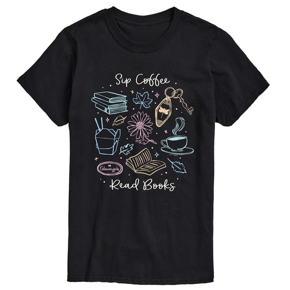 Gilmore Girls - Sip Coffee Read Books - Men's Short Sleeve Graphic T-Shirt