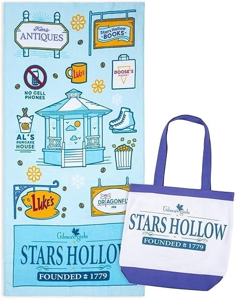 Gilmore Girls Small Town Charm Beach Towel & Tote Bag Set