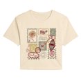 thumbnail image 1 of Gilmore Girls - Stamp Collage - Juniors Cropped Graphic T-Shirt, 1 of 4