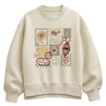 thumbnail image 1 of Gilmore Girls - Stamp Collage Oversized Fleece Crew Sweatshirt, 1 of 4