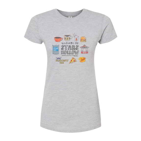 Gilmore Girls - Stars Hollow Grid - Juniors Fitted Short Sleeve Graphic T-Shirt