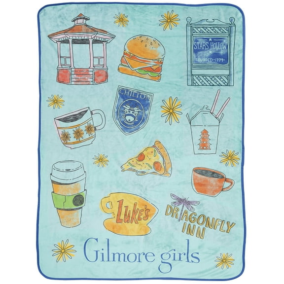 Gilmore Girls Stars Hollow Silk Touch Throw Blanket, 46x60 Soft & Cozy TV Show Merchandise