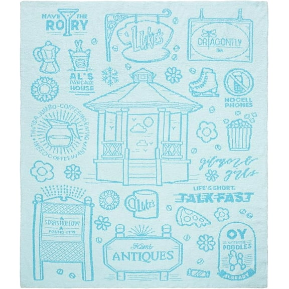 Gilmore Girls Stars Hollow Woven Feather Knit Throw - Soft & Cozy Décor