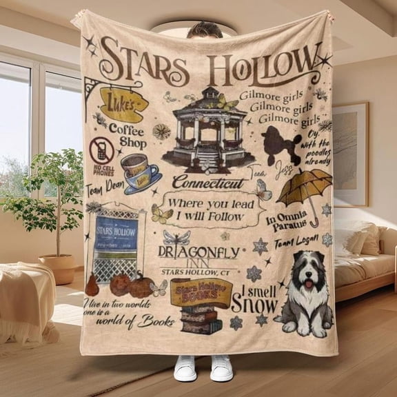 Gilmore Girls Theme Blanket, Soft Comfortable Anime Print Throw Blanket, Multi-functional Nap Blanket for Home Office Travel, Lightweight Cozy Blanket