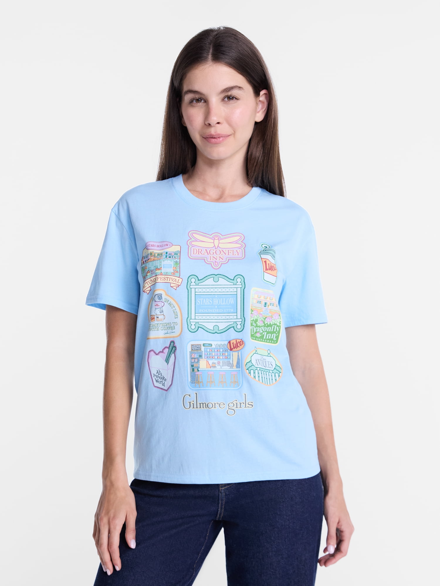 Gilmore Girls Women's Graphic Tee with Short Sleeves, Sizes XXS-XXL