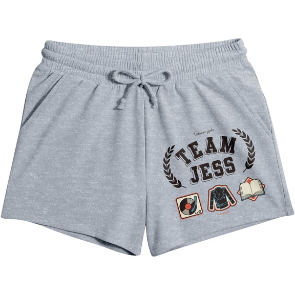 Gilmore Girls Women's Lounge Shorts - Team Jess Collegiate Badge Graphic, Elasticated Drawcord Waistband - Officially Licensed Adult Sleepwea-Small