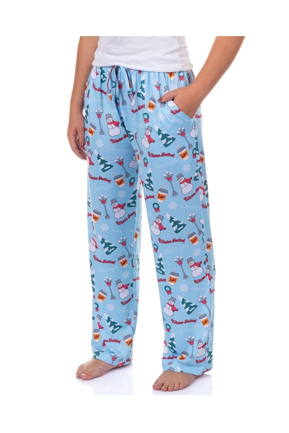 Gilmore Girls Women's Pajama Pants Winter Festival Holiday All-Over Print Lounge Sleep PJ Bottoms
