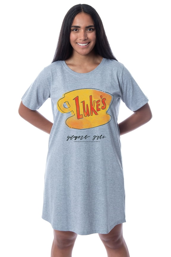 Gilmore Girls Womens' Luke's Diner Logo Nightgown Sleep Pajama Shirt