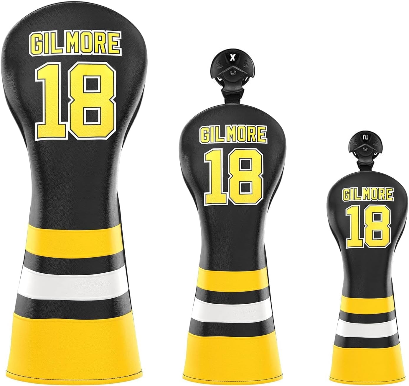 K9King Gilmore Club Headcover Set for Men - Funny 3-Piece Set with ...